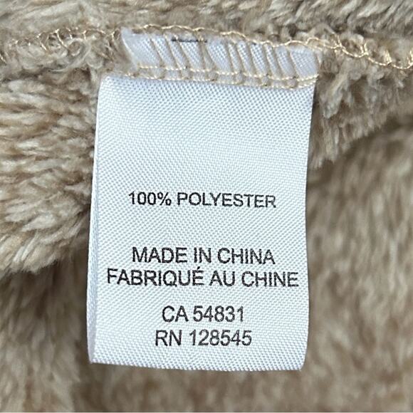 Daniel Buchler Men’s Plush Tan Bathrobe, Size L/XL - Picture 15 of 15